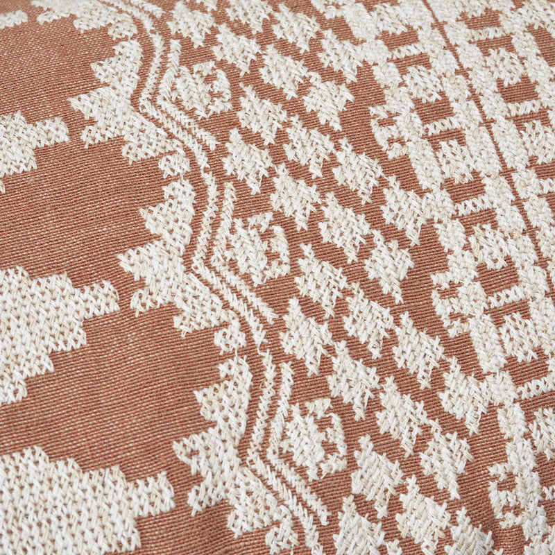 WENTWORTH EMBROIDERY PILLOW Rust