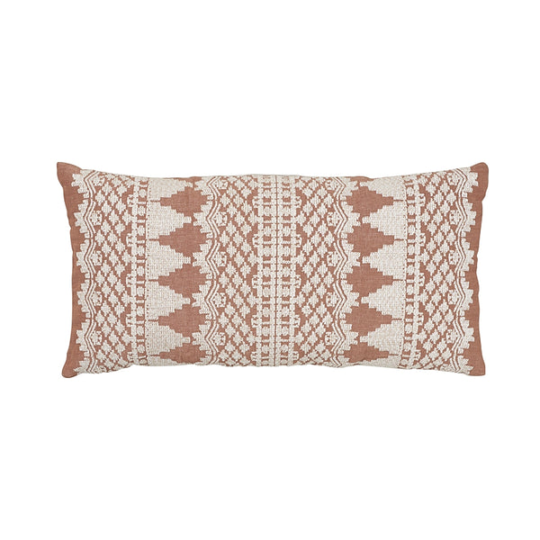 Wentworth Embroidery Pillow Rust | Schumacher Pillows