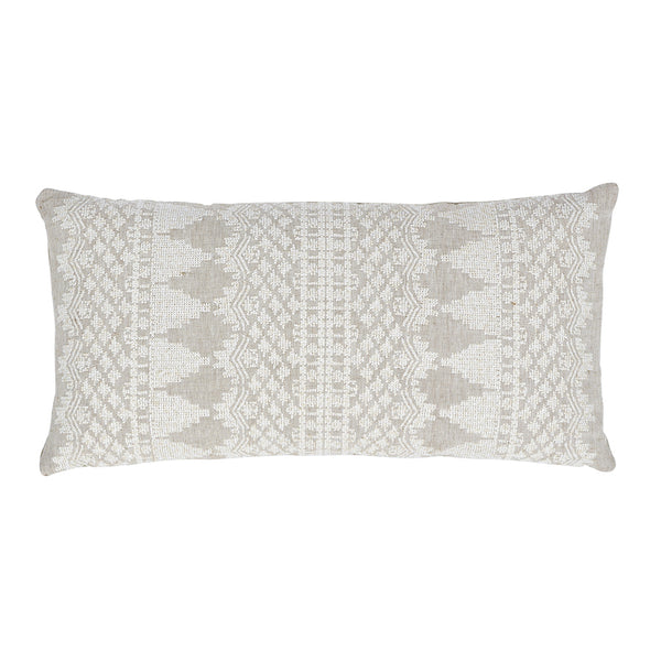 Wentworth Embroidery Pillow Natural | Schumacher Pillows