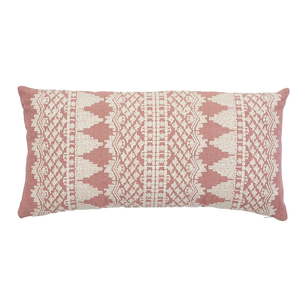 Wentworth Embroidery Pillow Rose | Schumacher Pillows