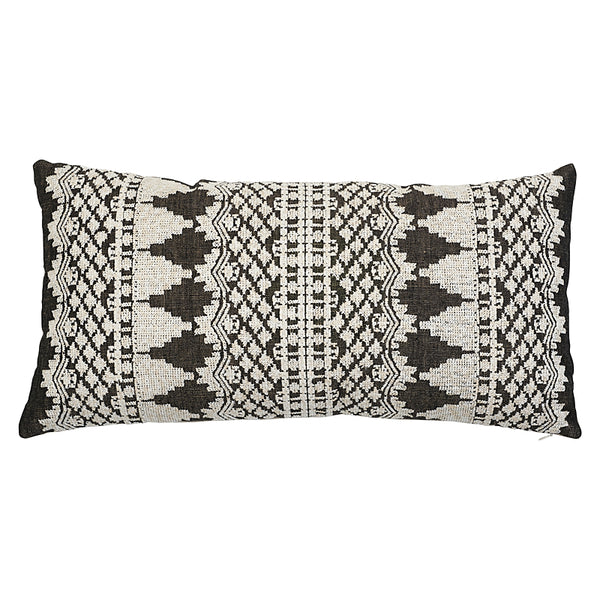 Wentworth Embroidery Pillow Carbon | Schumacher Pillows