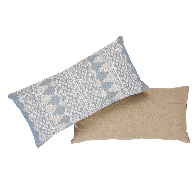 WENTWORTH EMBROIDERY PILLOW Chambray