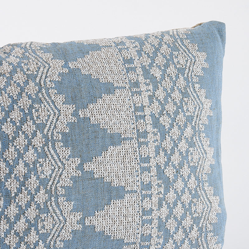 WENTWORTH EMBROIDERY PILLOW Chambray