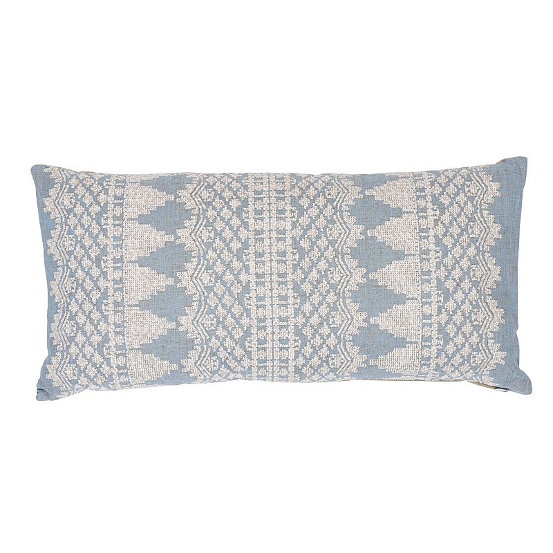 WENTWORTH EMBROIDERY PILLOW Chambray