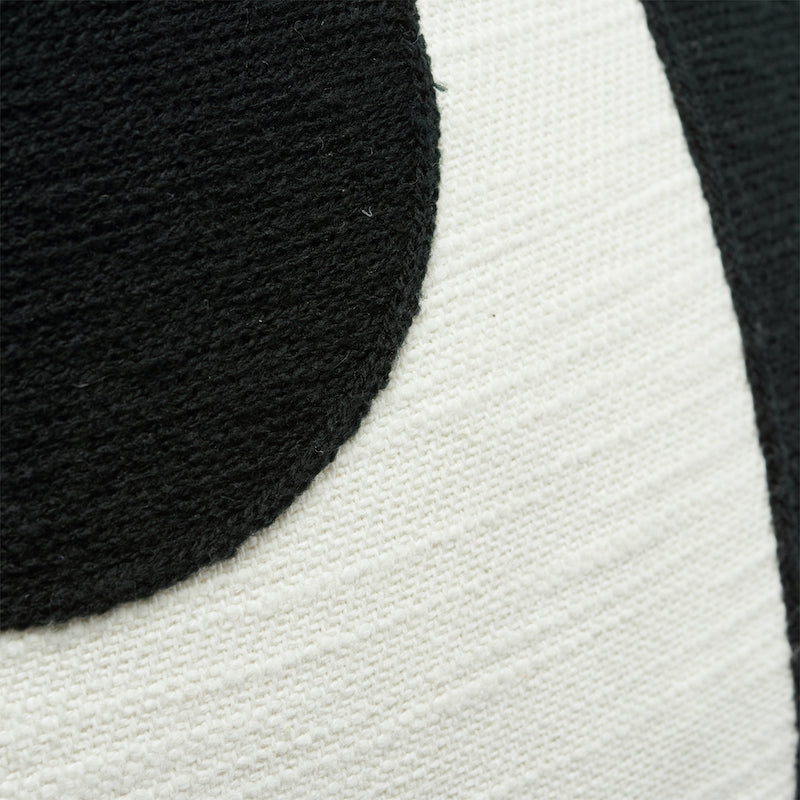 BINARY EMBROIDERY 20" PILLOW Black