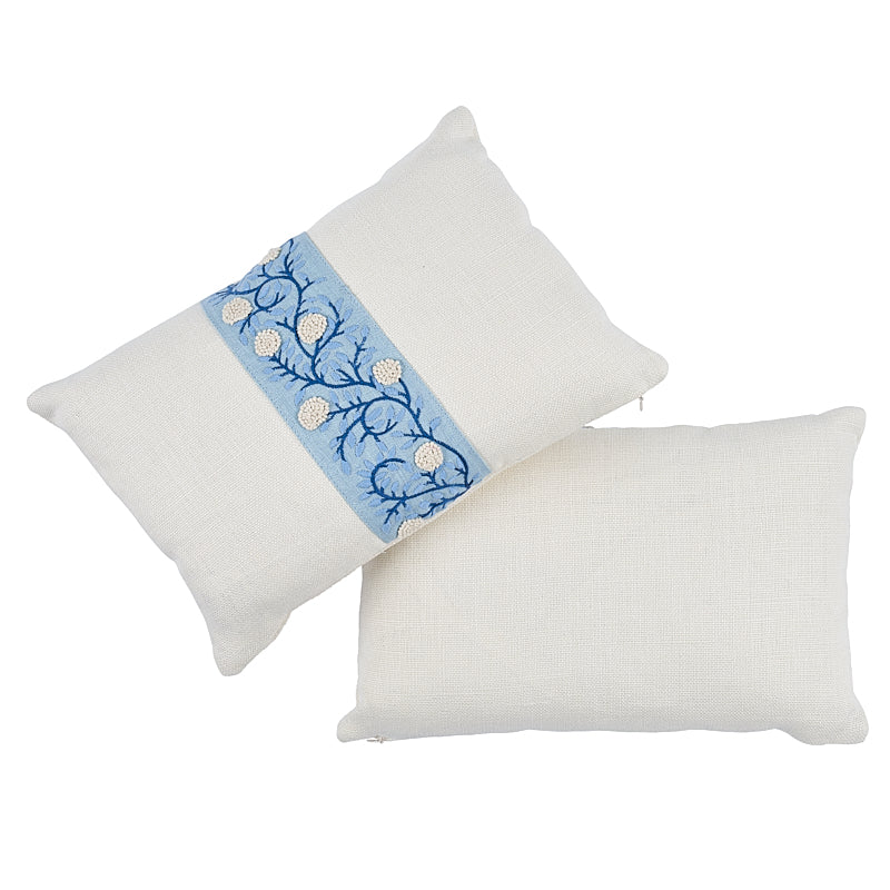 ASHOKA PILLOW Ivory&Blue