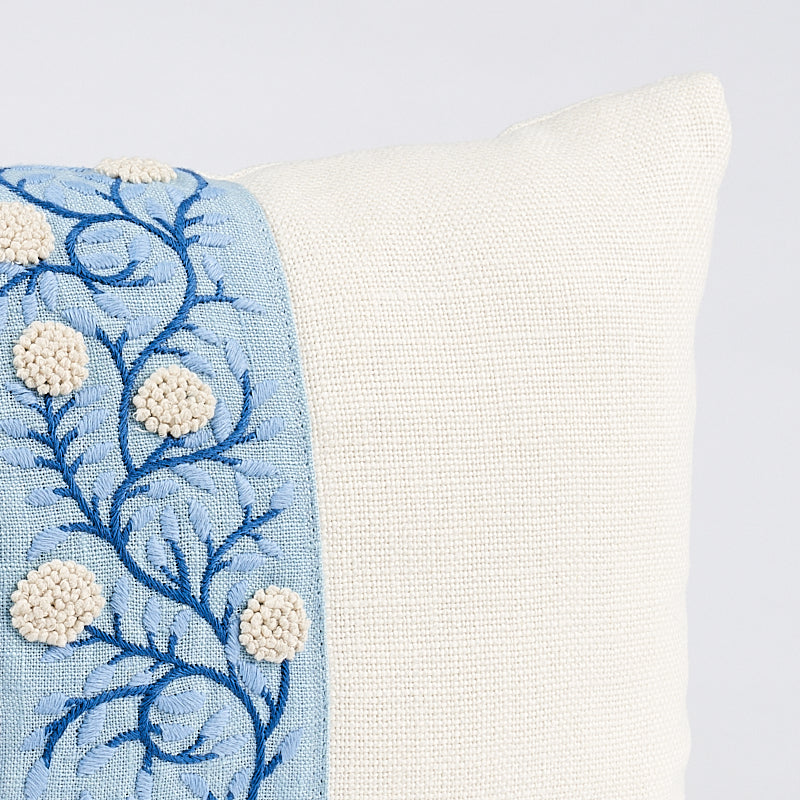 ASHOKA PILLOW Ivory&Blue