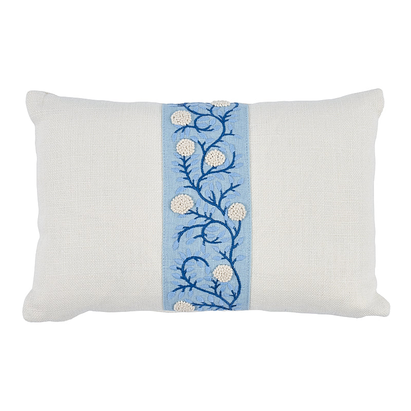 ASHOKA PILLOW Ivory&Blue