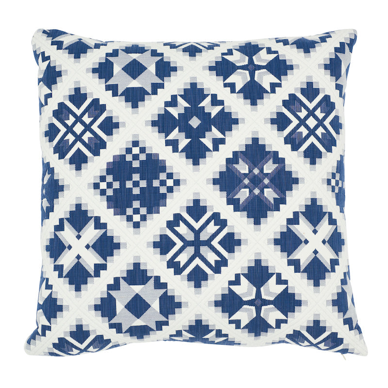 TRISTAN PATCHWORK 20" PILLOW Indigo