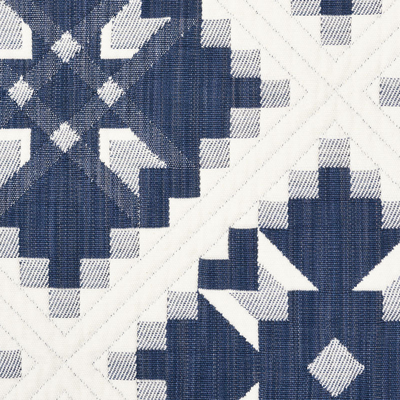 Tristan Patchwork 22" Pillow Indigo