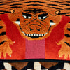 Jokhang Tiger Velvet 18" Pillow Red & Pink