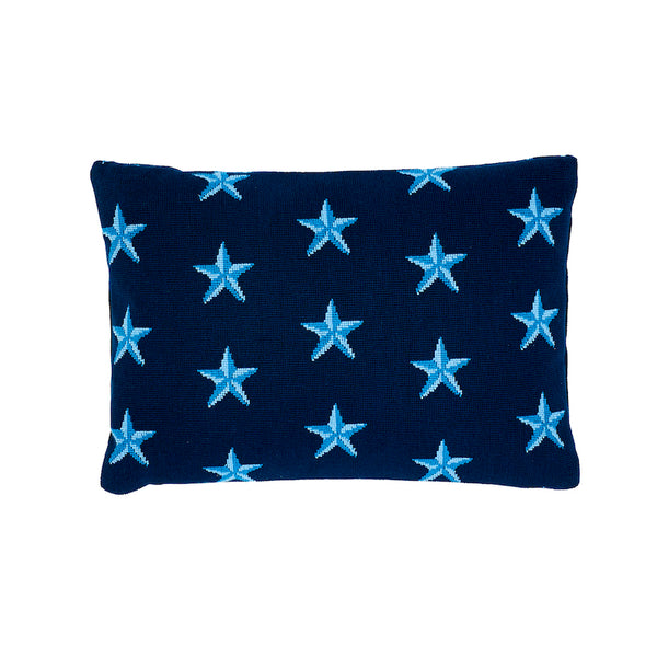 STAR EPINGLE PILLOW Blue