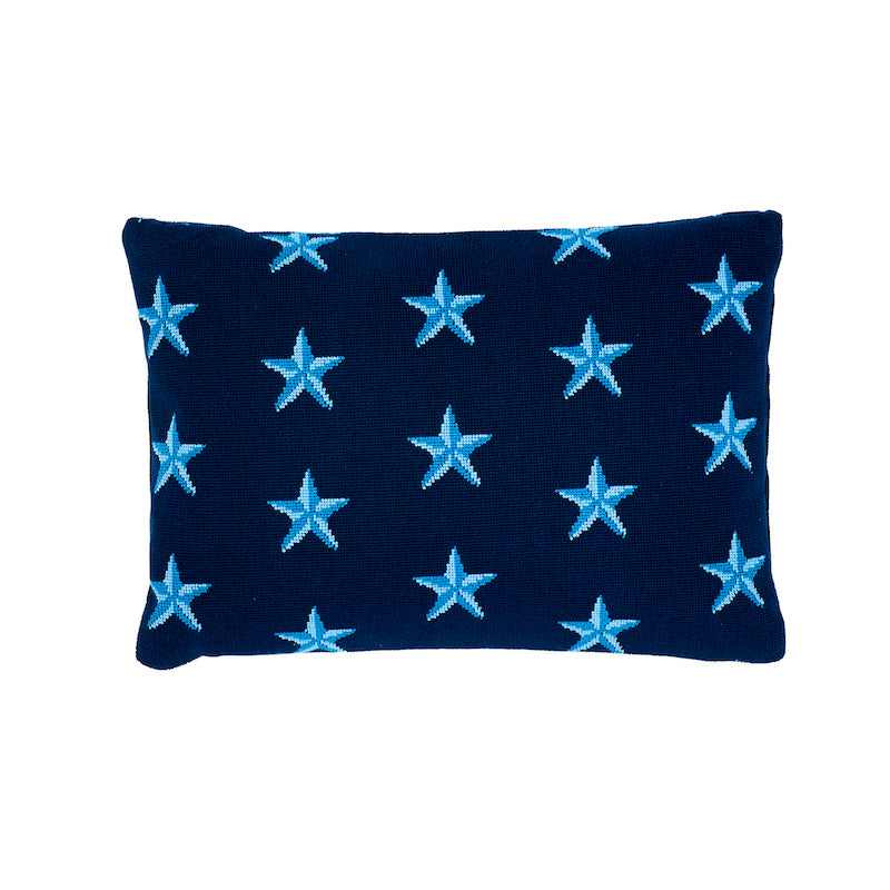 STAR EPINGLE PILLOW Blue