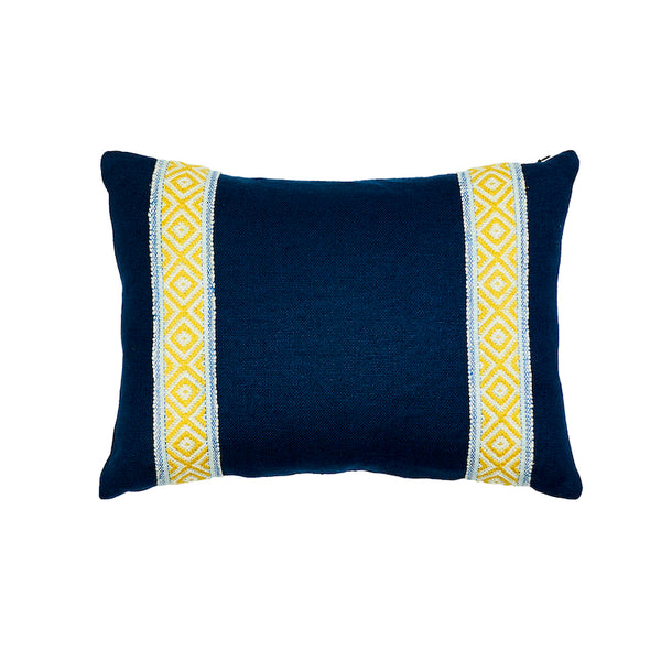 Larson Pillow Yellow&Blue | Schumacher Pillows