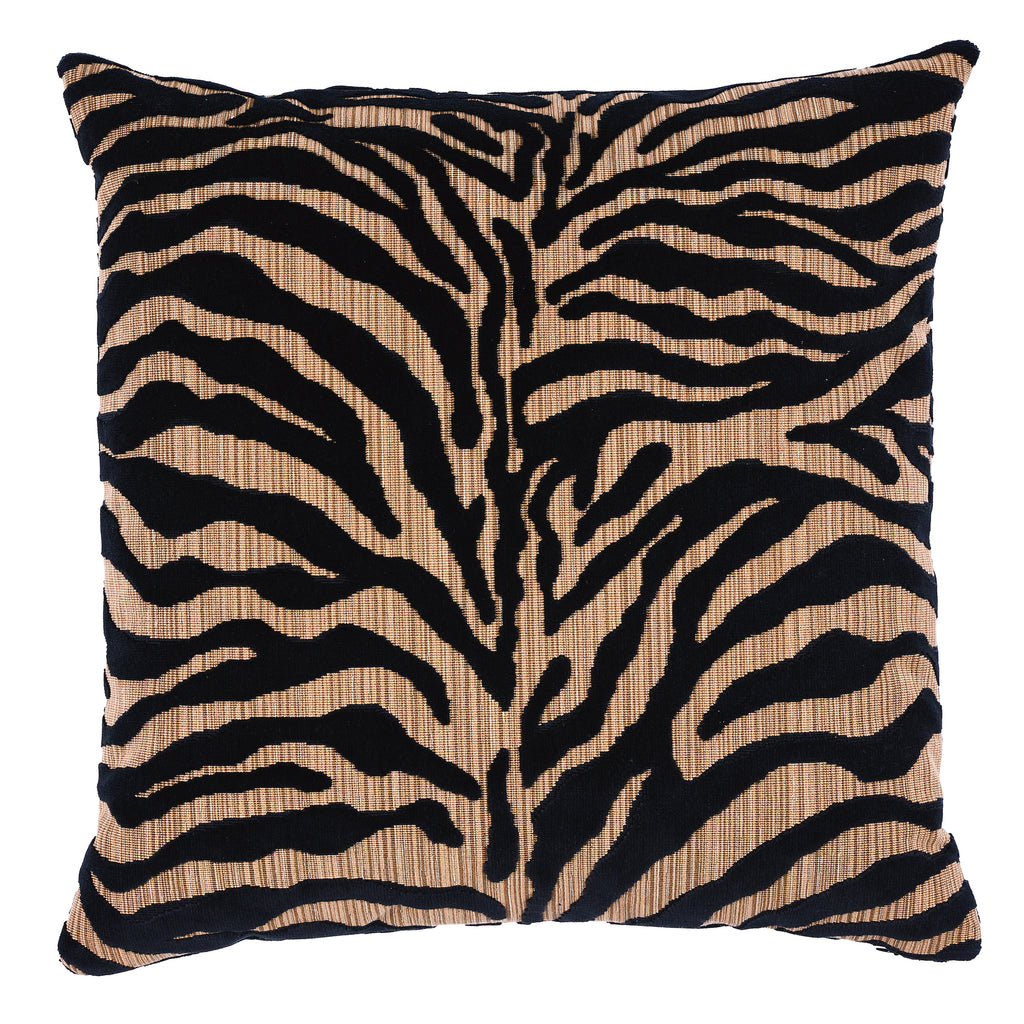 Regine Strie Velvet 20" Pillow Ebony