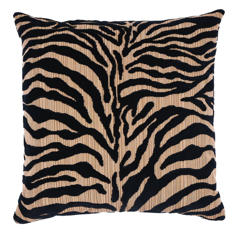 Regine Strie Velvet 22" Pillow Ebony