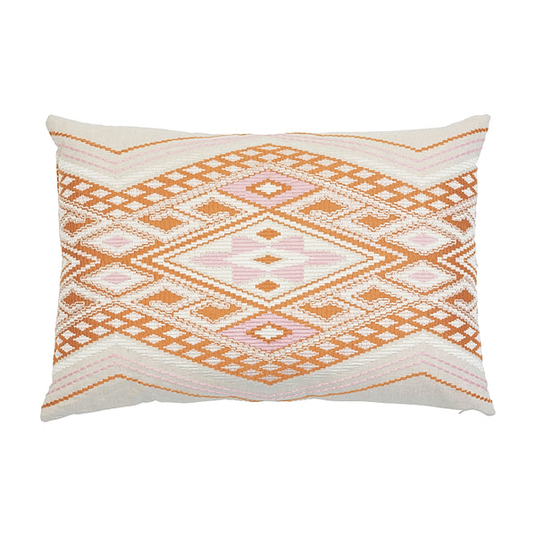 BAYETA EMBROIDERY PILLOW Pink&Orange