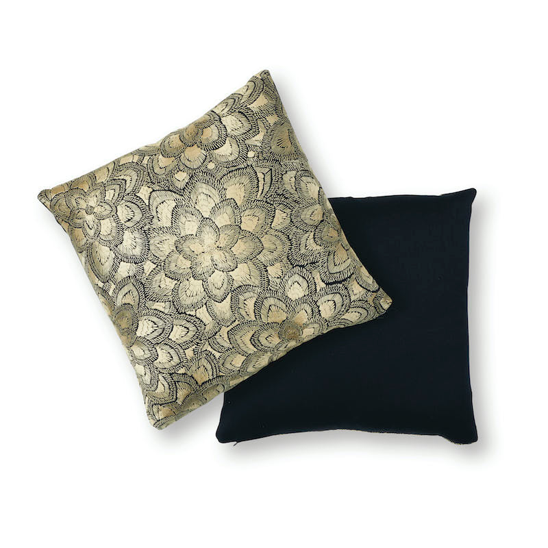 LOTUS EMBROIDERY 16" PILLOW Gold