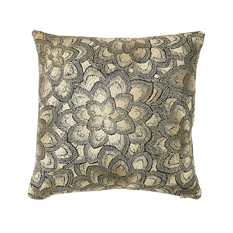 LOTUS EMBROIDERY 16" PILLOW Gold