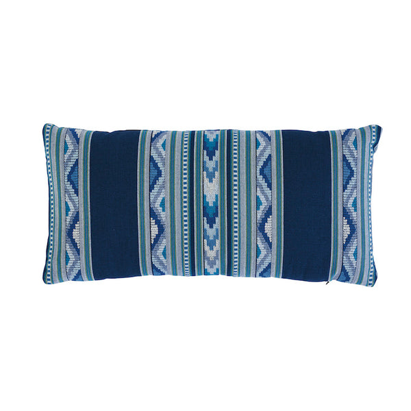 Zarzuela Embroidery Pillow Indigo | Schumacher Pillows