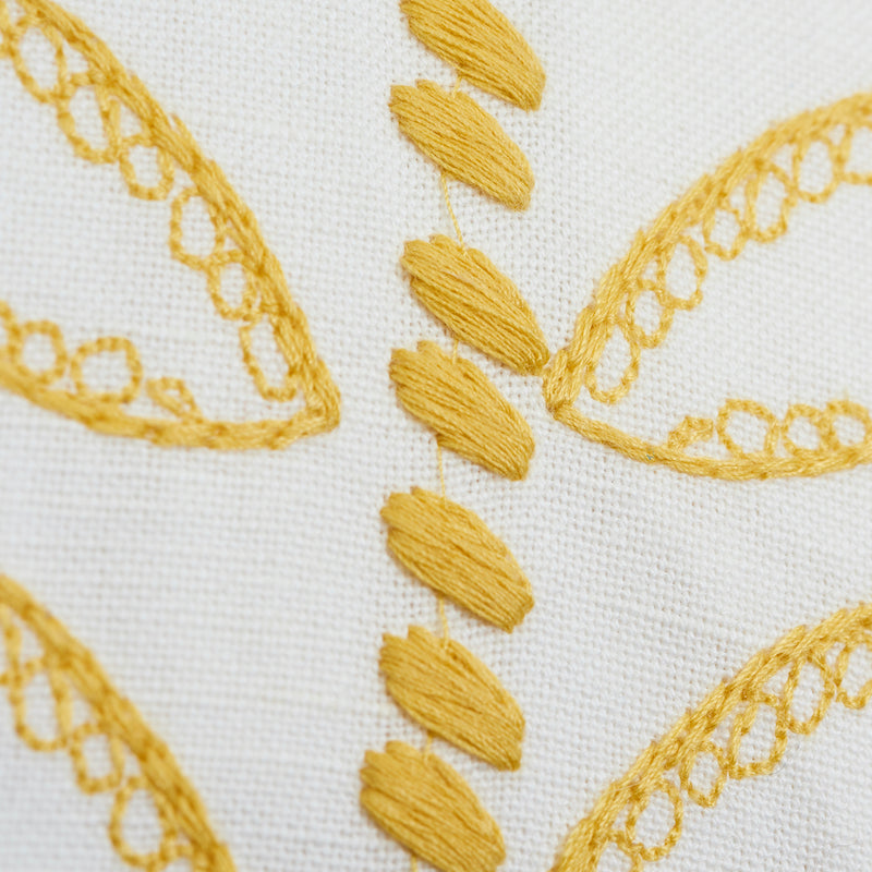 CAMILE EMBROIDERY PILLOW Yellow