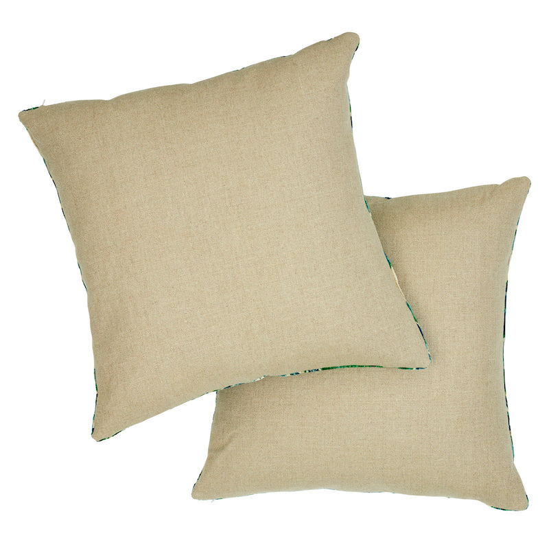 BEZIQUE FLAMESTITCH 22" PILLOW Blue&Green