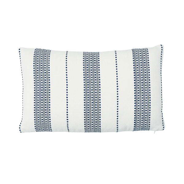 Lubeck Stripe Pillow Navy | Schumacher Pillows