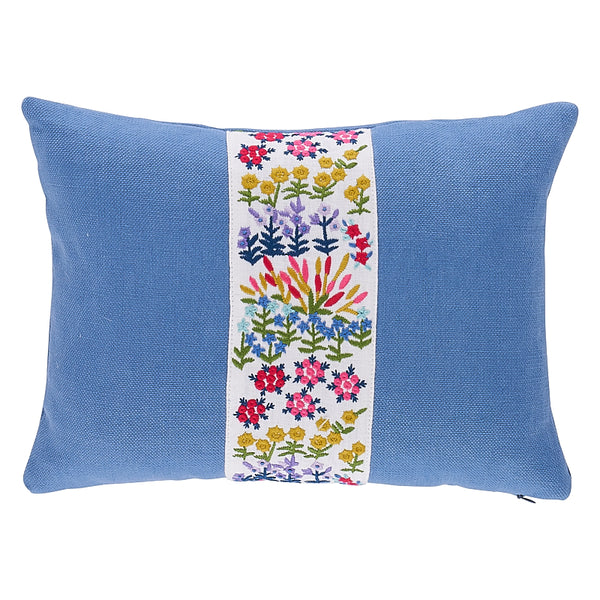 Lula Embroidered Pillow Ivory | Schumacher Pillows