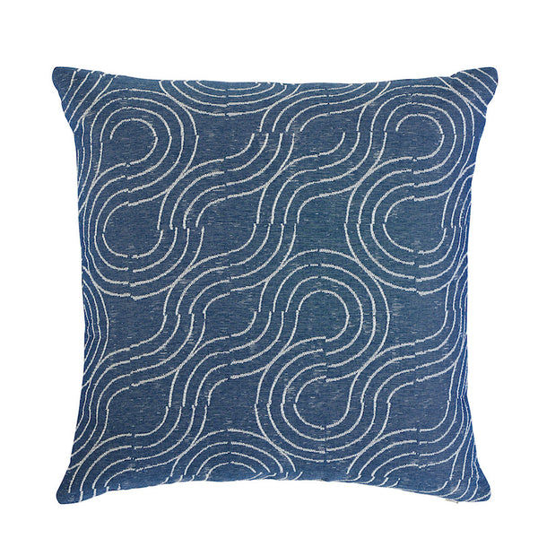 Alma Indoor/Outdoor 22" Pillow Denim | Schumacher Pillows