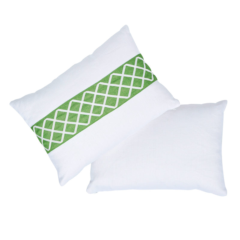ZELLA PILLOW Green&White