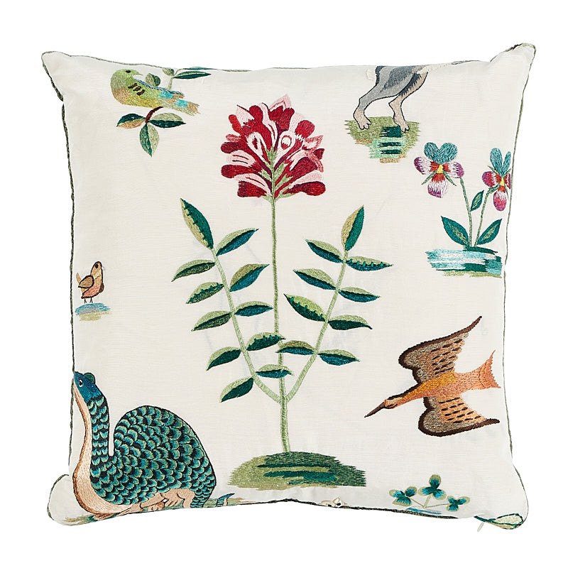 ROYAL SILK EMBROIDERY PILLOW Multi