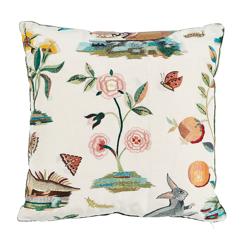 ROYAL SILK EMBROIDERY PILLOW Multi