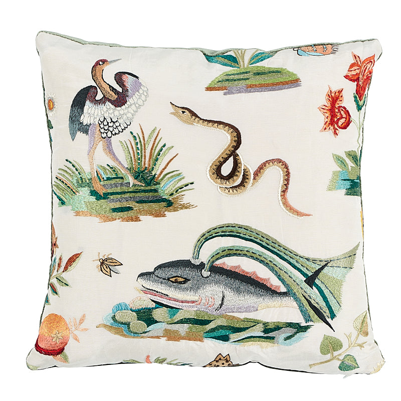 ROYAL SILK EMBROIDERY PILLOW Multi