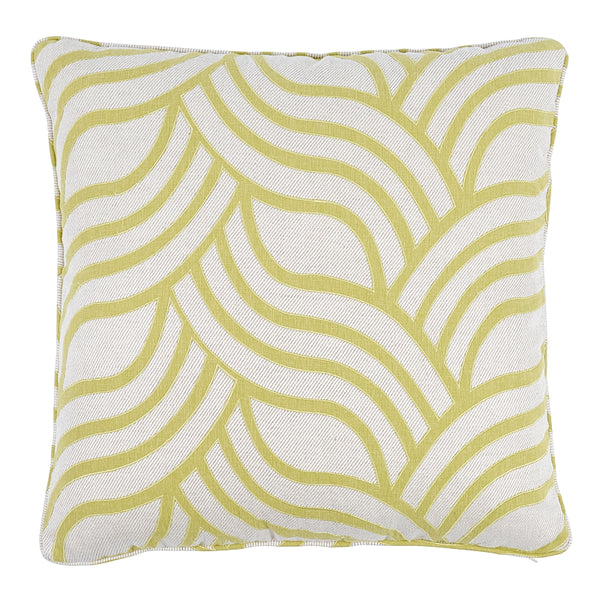 Sangomar Applique 22" Pillow Citron | Schumacher Pillows