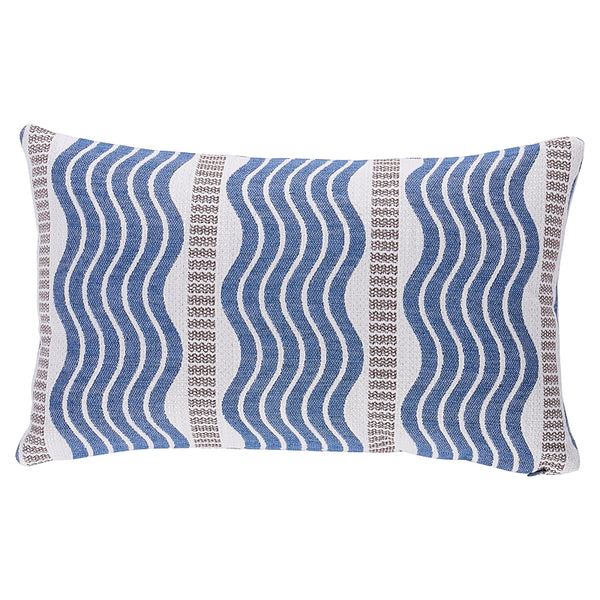 Sina Stripe Pillow Blue | Schumacher Pillows