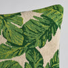 TROPICAL LEAF 22" PILLOW Green&Ivory