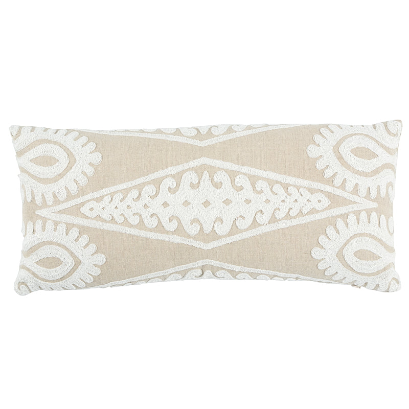 Seema Embroidery Pillow Natural