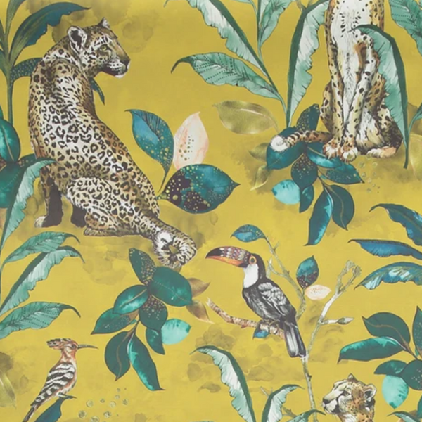 Savannah Cheetah - Mustard Wallcovering | Graduate Collection