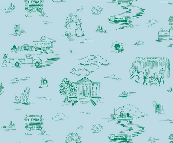 Back to the Future - Hill Valley Wallcovering - Sky