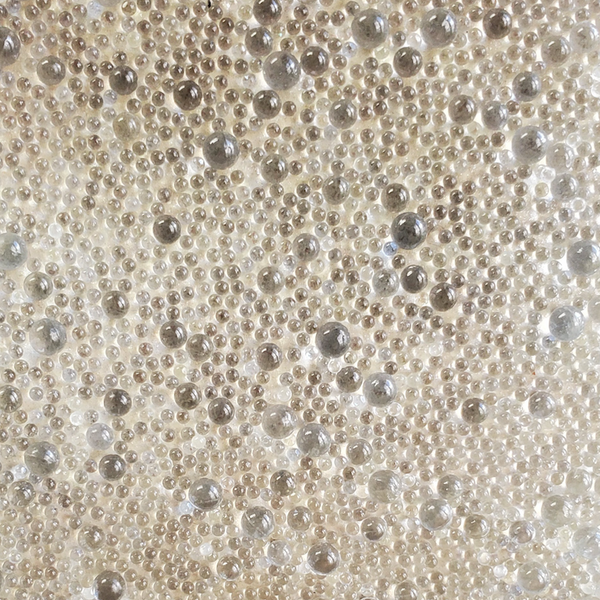 Gleaming Glambeads Champagne Metallic Glass Bead Wallcovering