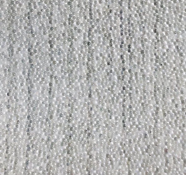 Glambeads Glass Bead Stripe Wallcovering - Small Pearl