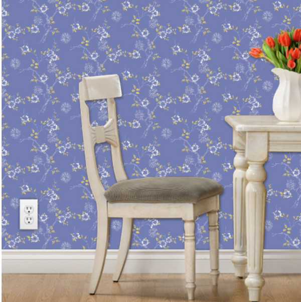 Cici's Periwinkle Traditional | Architectural Wallcoverings