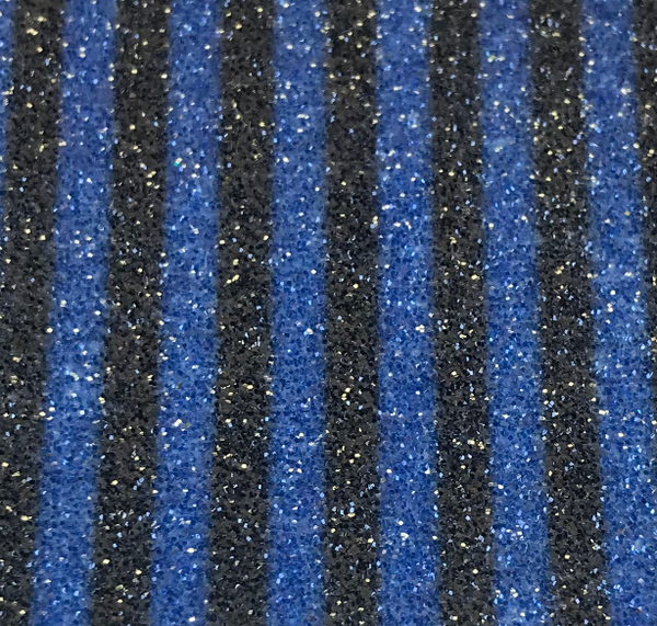 Stripe Glitter - Black & Blue | Glitter Walls