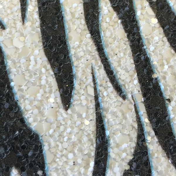 Zebra Glitter - Black & White Sequins | Glitter Walls