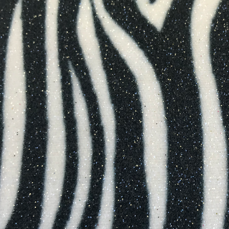 Zebra Glitter Wallpaper - Black & White | Glitter Walls