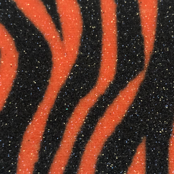 Zebra Glitter Wallpaper - Black & Orange | Glitter Walls