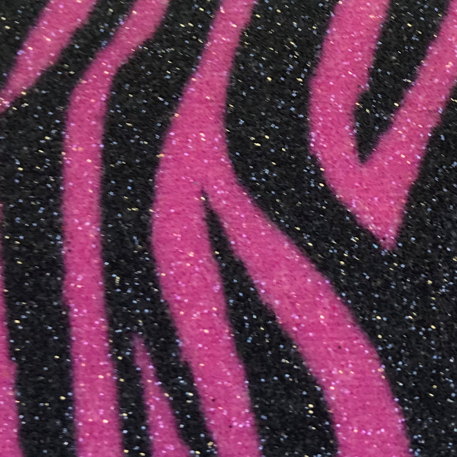 Zebra Glitter Wallpaper - Black & Pink | Glitter Walls