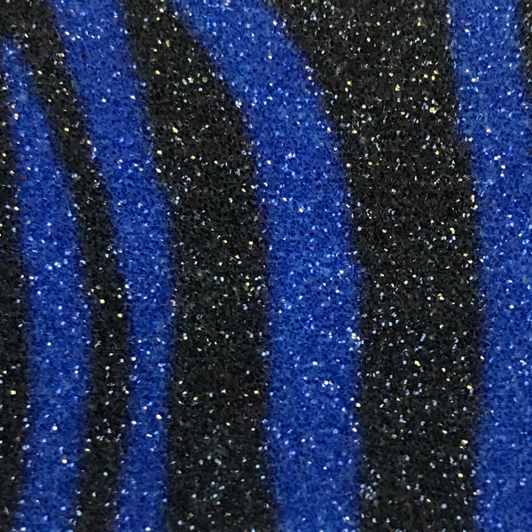 Zebra Glitter Wallpaper - Black & Blue | Glitter Walls