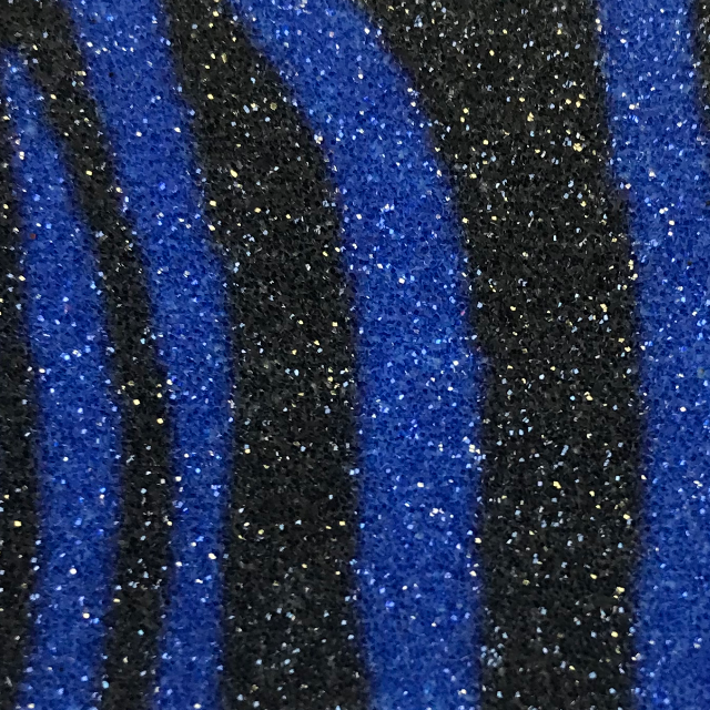 Zebra Glitter Wallpaper - Black & Blue | Glitter Walls