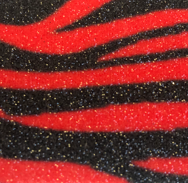 Zebra Glitter - Black & Red | Glitter Walls